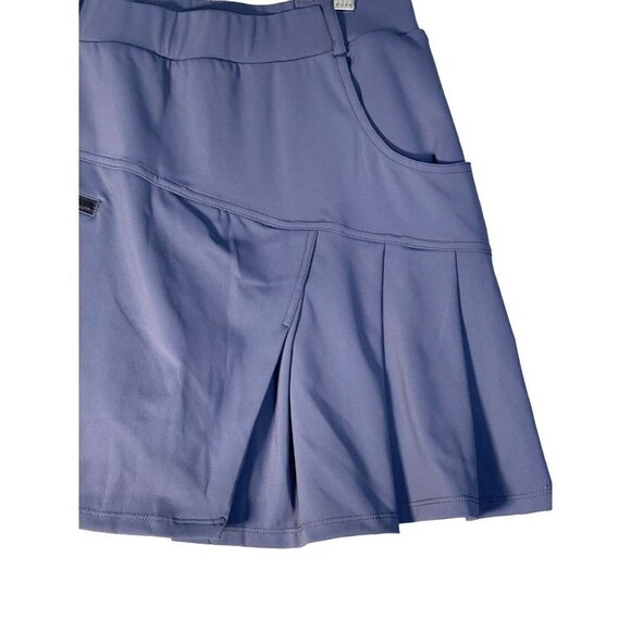 HALARA Woman's High Waisted 2-in-1 Side Pocket Pleated Golf Skirt Slate SZ XL‎ - Picture 3 of 8